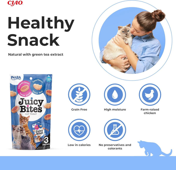Churu Juicy Bites Tuna & Chicken Flavour Cat Treats 3 Pack