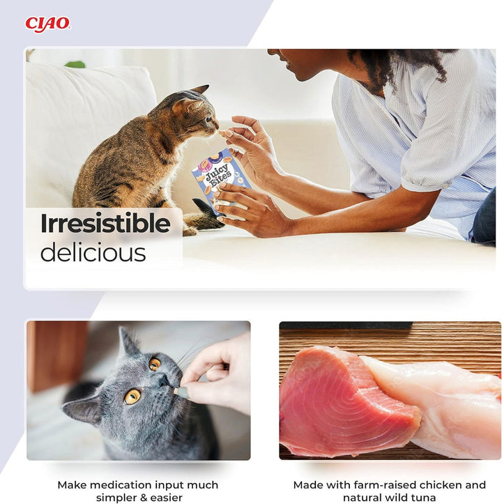 Churu Juicy Bites Fish & Clam Flavour Cat Treats 3 Pack