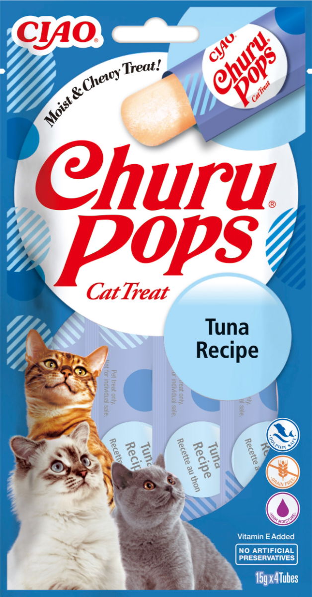 Churu Pops Tuna Recipe Cat Treats 4x15g