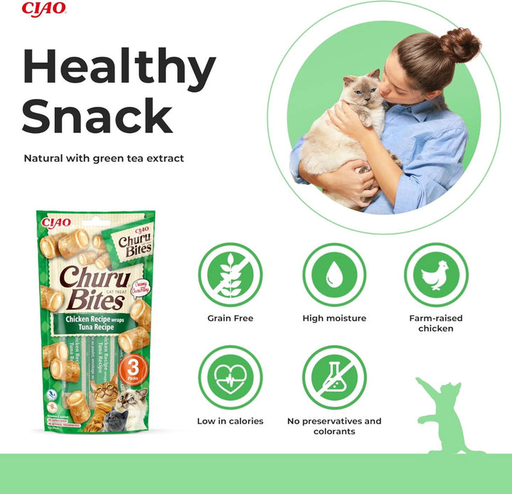 Churu Bites Wraps Tuna Recipe Cat Treats 3x10g