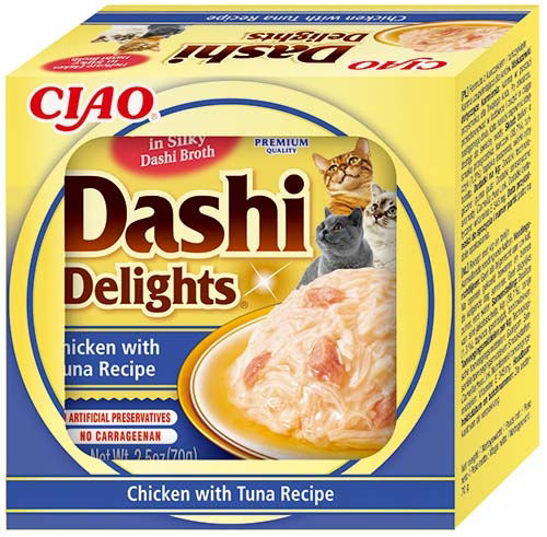 Dashi Delights Chicken with Tuna Recipe Cat Treat 70g x12