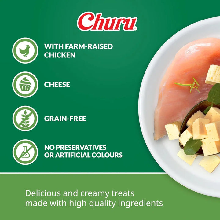 Churu Chicken with Cheese Recipe Dog Treats 8x20g