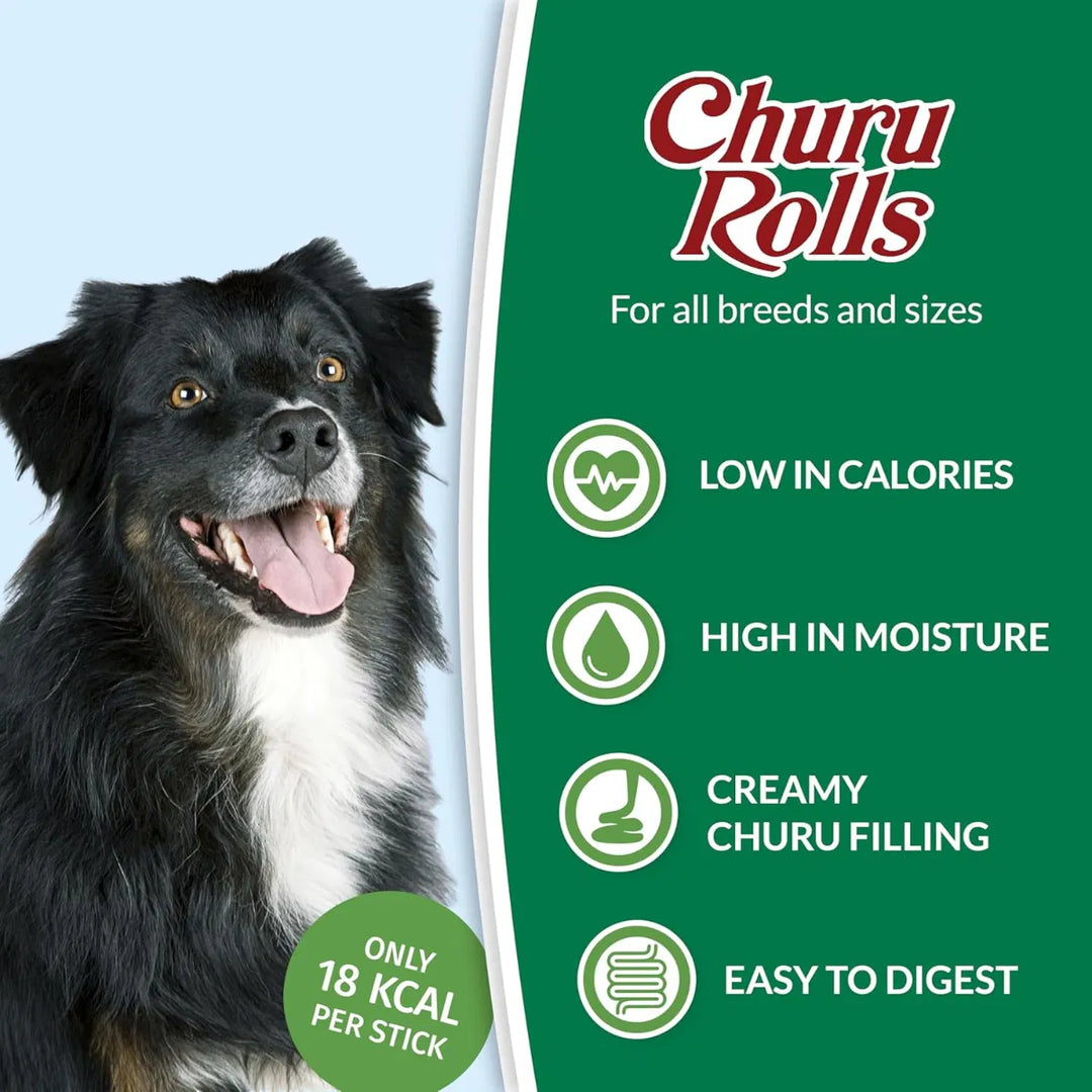 Churu Rolls Wraps Chicken with Salmon Recipe Dog Treats 8x12g