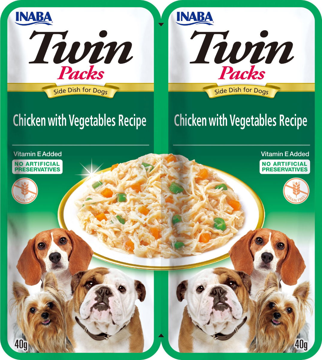 Ciao Twin Packs Chicken with Vegetables Recipe in Chicken Broth Dog Food Wet Pouches 2x40g