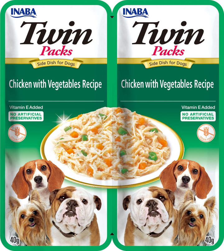 Ciao Twin Packs Chicken with Vegetables Recipe in Chicken Broth Dog Food Wet Pouches 2x40g