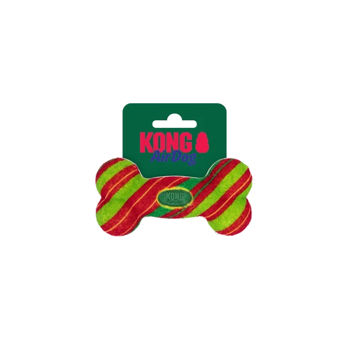KONG Holiday 2026 AirDog Squeaker Bone Stripe Small