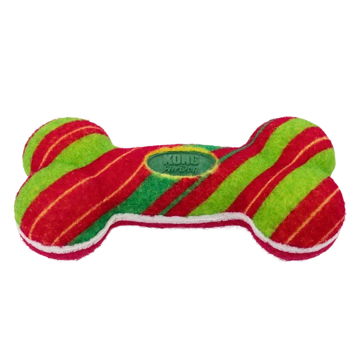 KONG Holiday 2026 AirDog Squeaker Bone Stripe Small