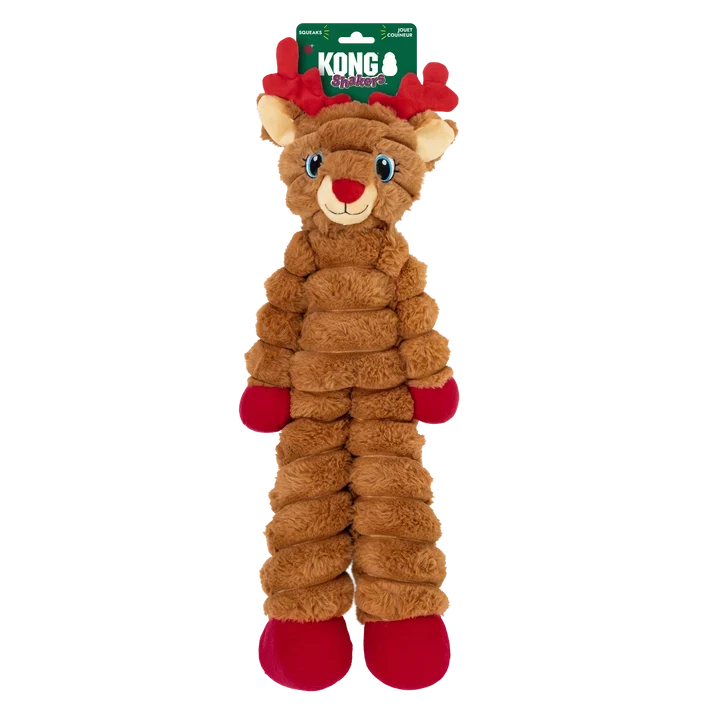 KONG Holiday 2026 Shakers Crumples Reindeer Red Extra Large