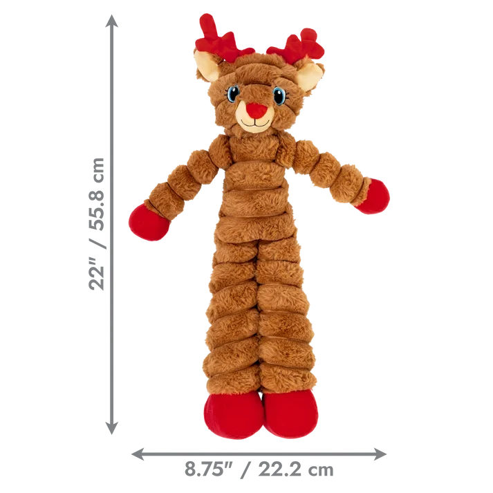 KONG Holiday 2026 Shakers Crumples Reindeer Red Extra Large