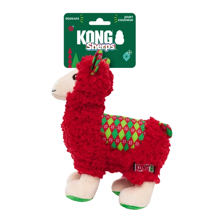 KONG Holiday 2026 Sherps Llama Red Medium