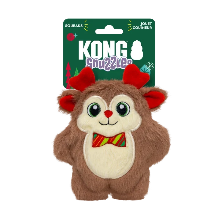 KONG Holiday 2026 Snuzzles Bow Tie Reindeer Small
