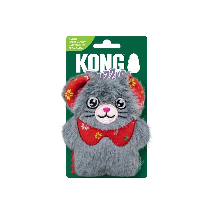 KONG Holiday 2026 Cat Snuzzles Mouse Grey