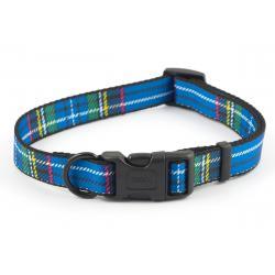Ancol Adjustable Collar Tartan Blue med 30-50cm
