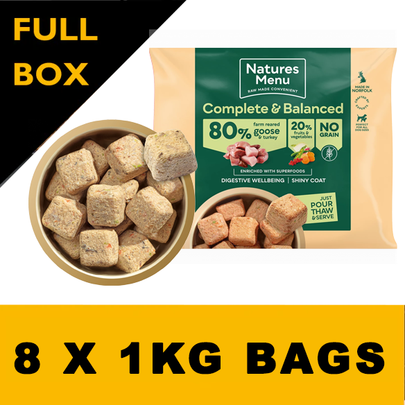Natures Menu Country Hunter 80/20 Goose and Turkey Nuggets with Superfoods 1kg