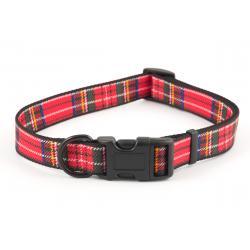 Ancol Adjustable Collar Tartan Red Large 45-70cm