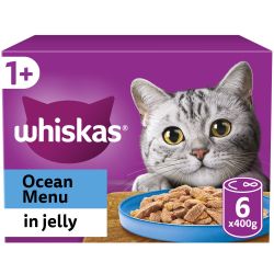 Whiskas Ocean Menu Adult Wet Cat Food In Jelly Tin - 6 X 400G