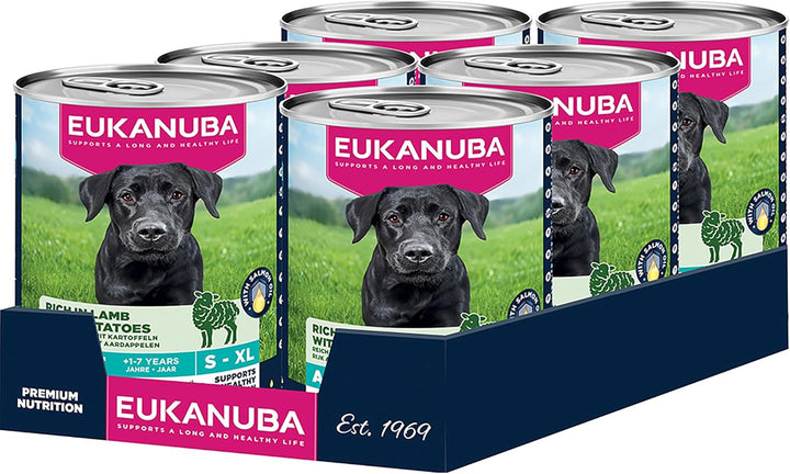 Eukanuba Cans 1-7 Years Adult Dog Lamb &amp; Potato 6 X 400G