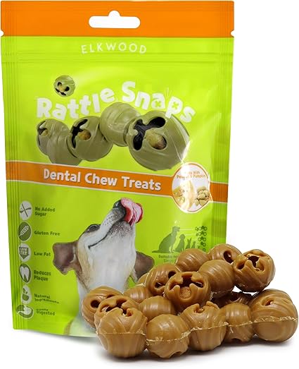 Elkwood Rattlesnaps Dental Peanut & Pumpkin Chicken 4PK 100g