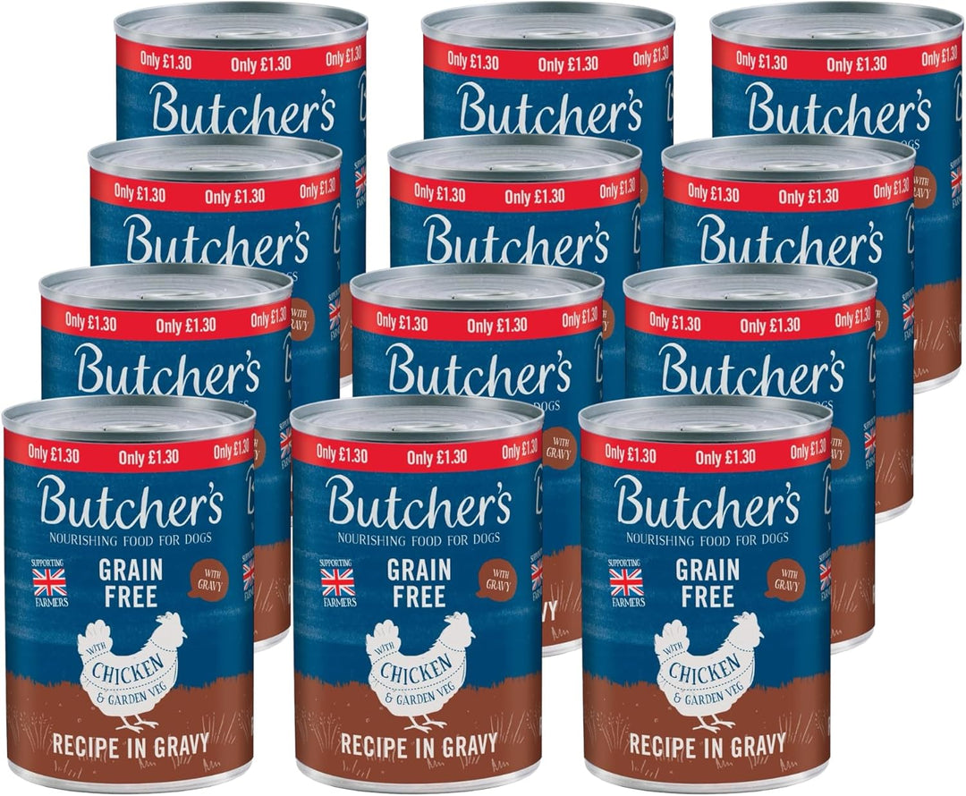 Butchers Cans Grain Free Chicken In Gravy 12 X 400G