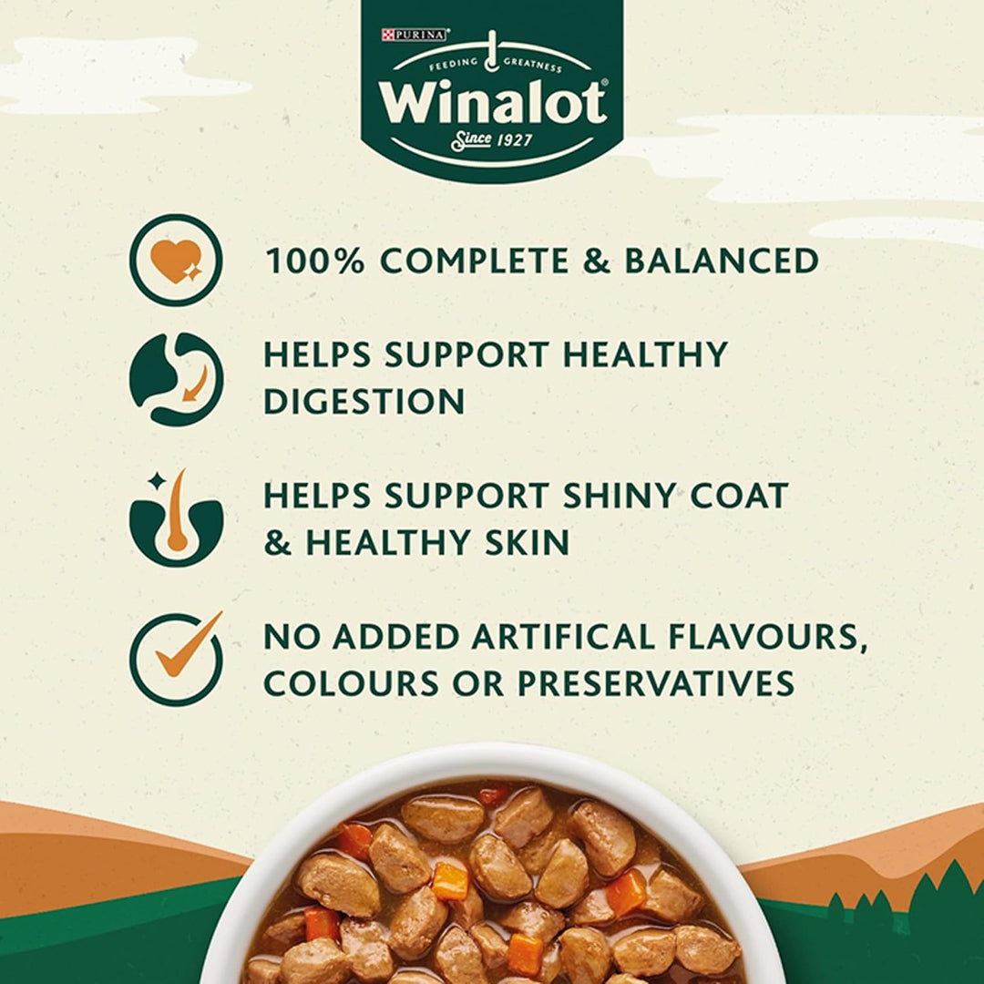 Winalot Pouches Adult Dog Meaty Chunks In Gravy 80 x100g