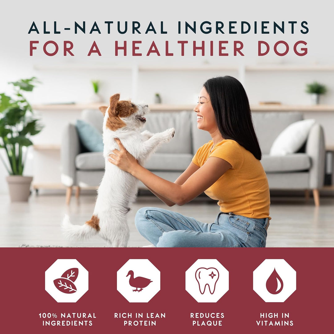 Elkwood 100% Natural Meaty Dog Treats Dried Apple Chunks Wrapped With Duck Jerky 100g