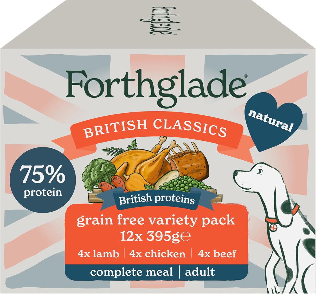 Forthglade Adult Dog British Classics Grain Free Variety 12 x 395g