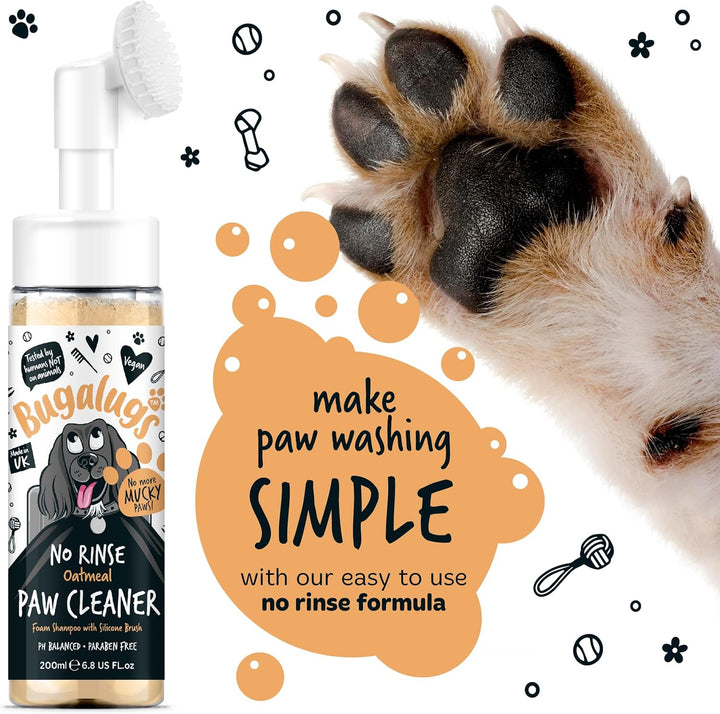 Bugalugs Oatmeal Non Rinse Paw Cleaner 200ml
