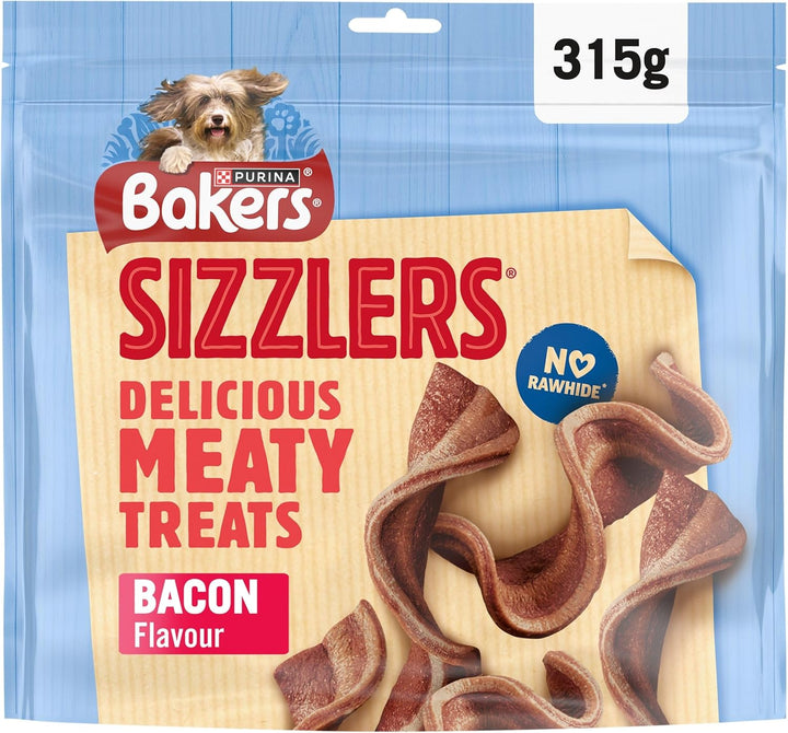 Bakers Sizzlers Delicious Meaty Treats Bacon Flavour 315G