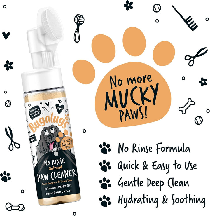 Bugalugs Oatmeal Non Rinse Paw Cleaner 200ml