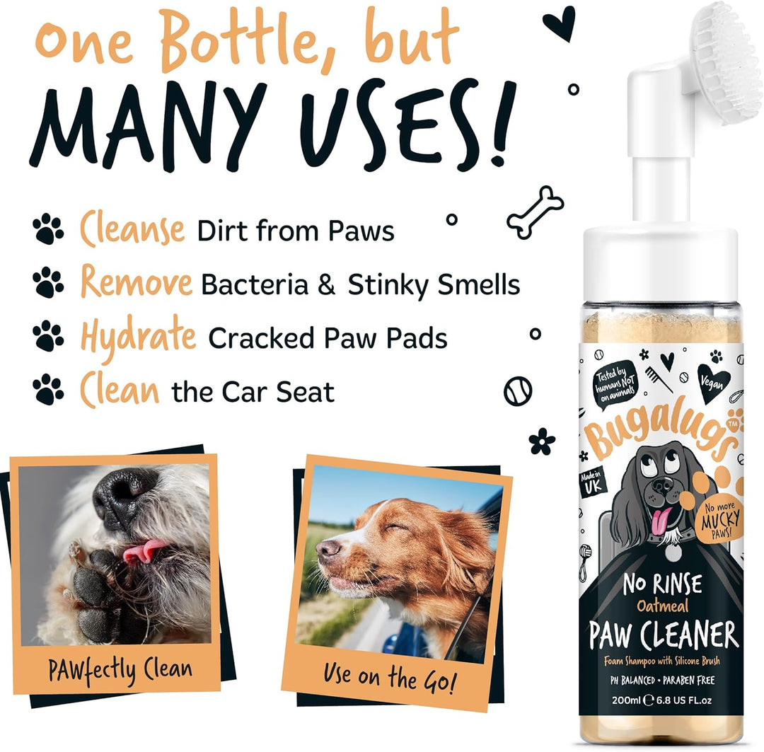 Bugalugs Oatmeal Non Rinse Paw Cleaner 200ml