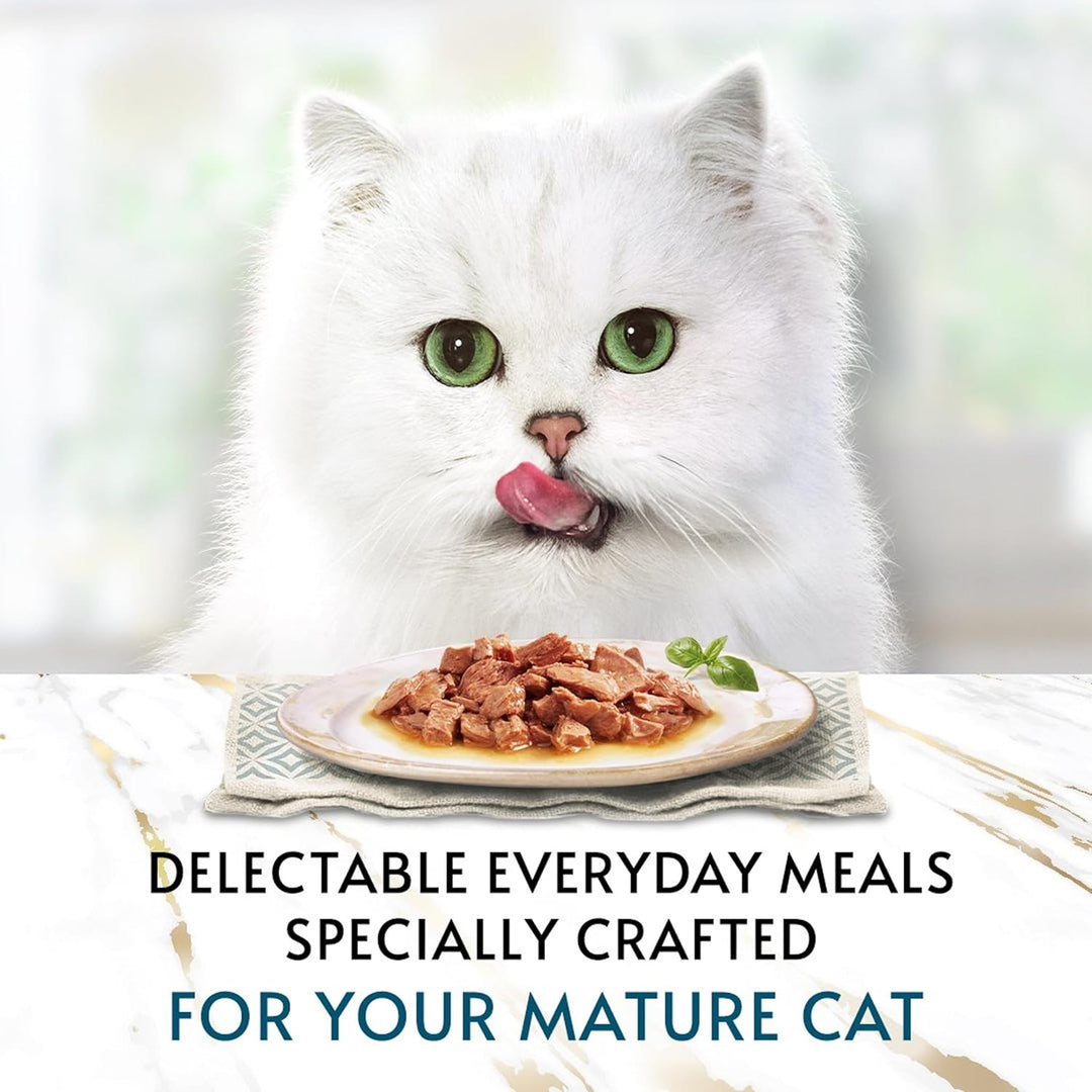 Gourmet Perle 7+ Senior Cats Mini Fillets In Gravy Chicken & Salmon 12pk