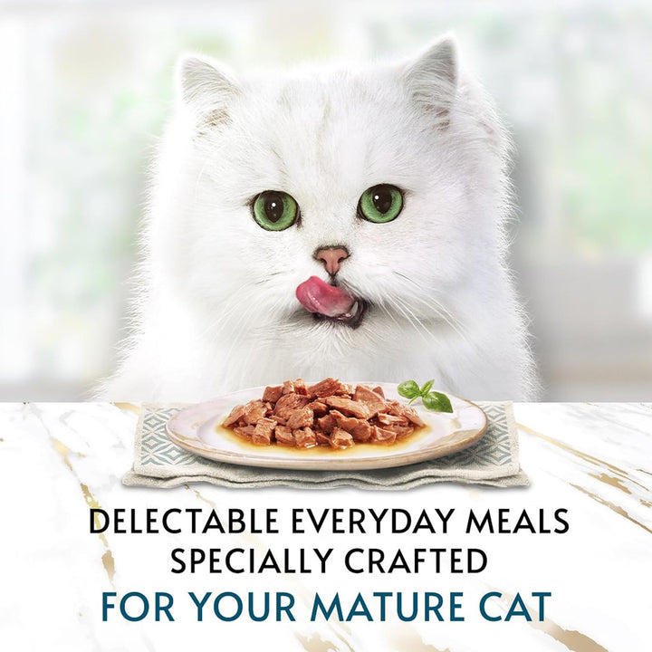 Gourmet Perle 7+ Senior Cats Mini Fillets In Gravy Chicken & Salmon 12pk