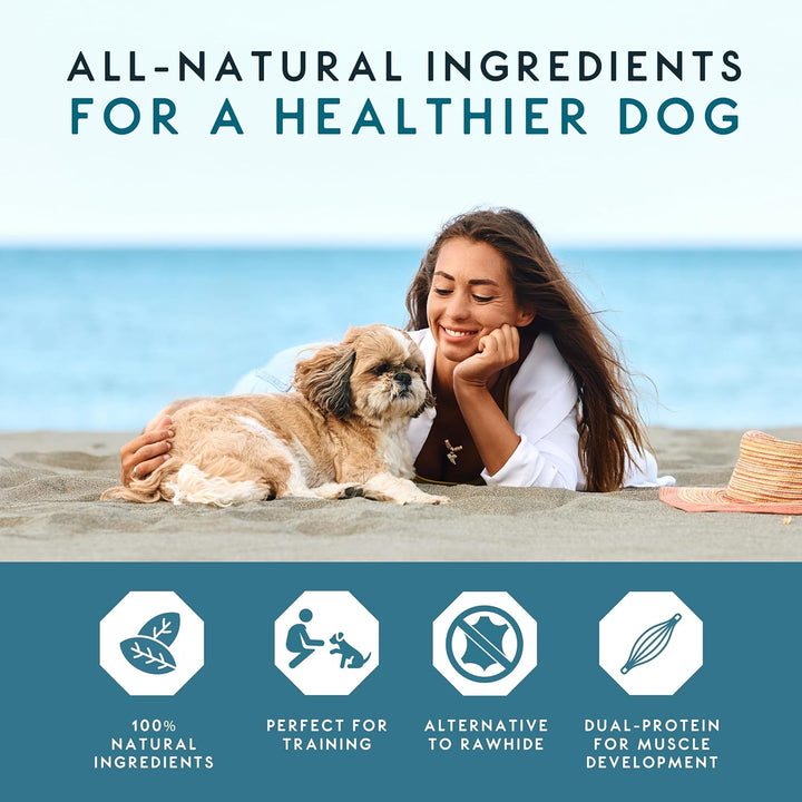 Elkwood 100% Natural Ocean Dog Treats Chicken Wrapped Sprats Fish 70g