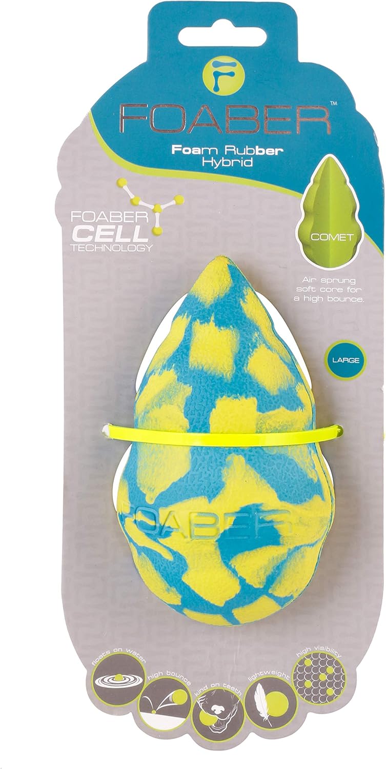 Foaber Comet Green/Blue Marble Tough Dog Toy