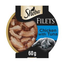 SHEBA Fillets with Chicken and Tuna in Gravy 32 x 60G