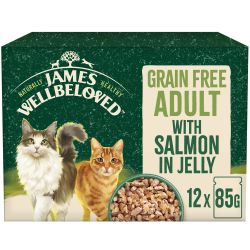 James Wellbeloved Adult Cat Grain Free Salmon In Jelly 12 X 85G