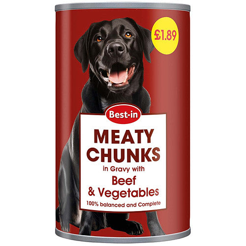 Best-In Dog Meaty Chunks Beef & Veg 6x1.2kg