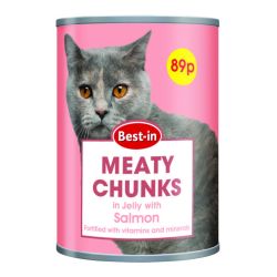 Best-In Cat Meaty Chunks Salmon In Jelly 12x400g