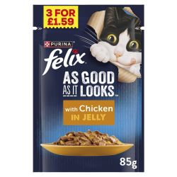Felix Pouches As Good As It Looks Chicken In Jelly 26x85G