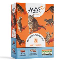 Hi Life Pouches Cat Tuna Recipes in Jelly 8x70g