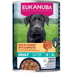 Eukanuba Cans 1-7 Years Adult Dog Turkey & Carrots 6 X 400G