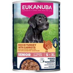 Eukanuba Cans 7+ Years Senior Dog Turkey &amp; Carrots 6 X 400G