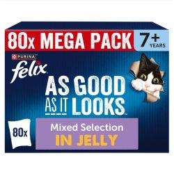 Felix As Good As It Looks 7+ Senior Cat Mixed Selection In Jelly 80 X 85G