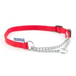 Ancol Nylon Check Chain Collar Red 25-35cm Size 1-2 25-35cm size1-2