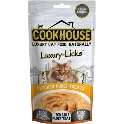 Cookhouse Cat Luxury Licks Chicken Puree (6x15g) 8 Pack