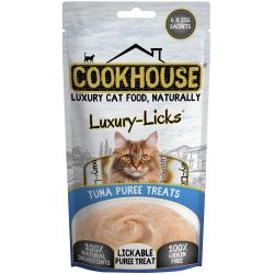Cookhouse Cat Luxury Licks Tuna Puree (6x15g) 8 Pack