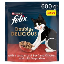 Felix Doubly Delicious Beef/Chicken &amp; Veg 600G