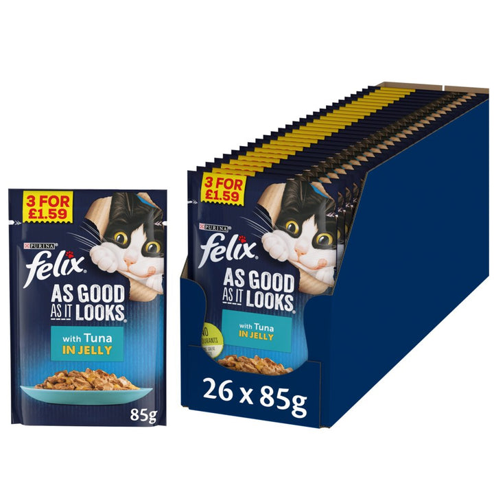 Felix Pouches As Good As It Looks Tuna In Jelly 26x85G