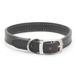 Ancol Leather Collar Black 28-36cm size 3