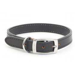 Ancol Leather Collar Black 45-54cm size 6